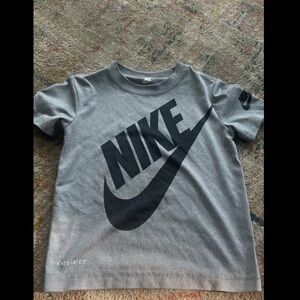 Nike Gray Short Sleeve Tee with Black Swoosh